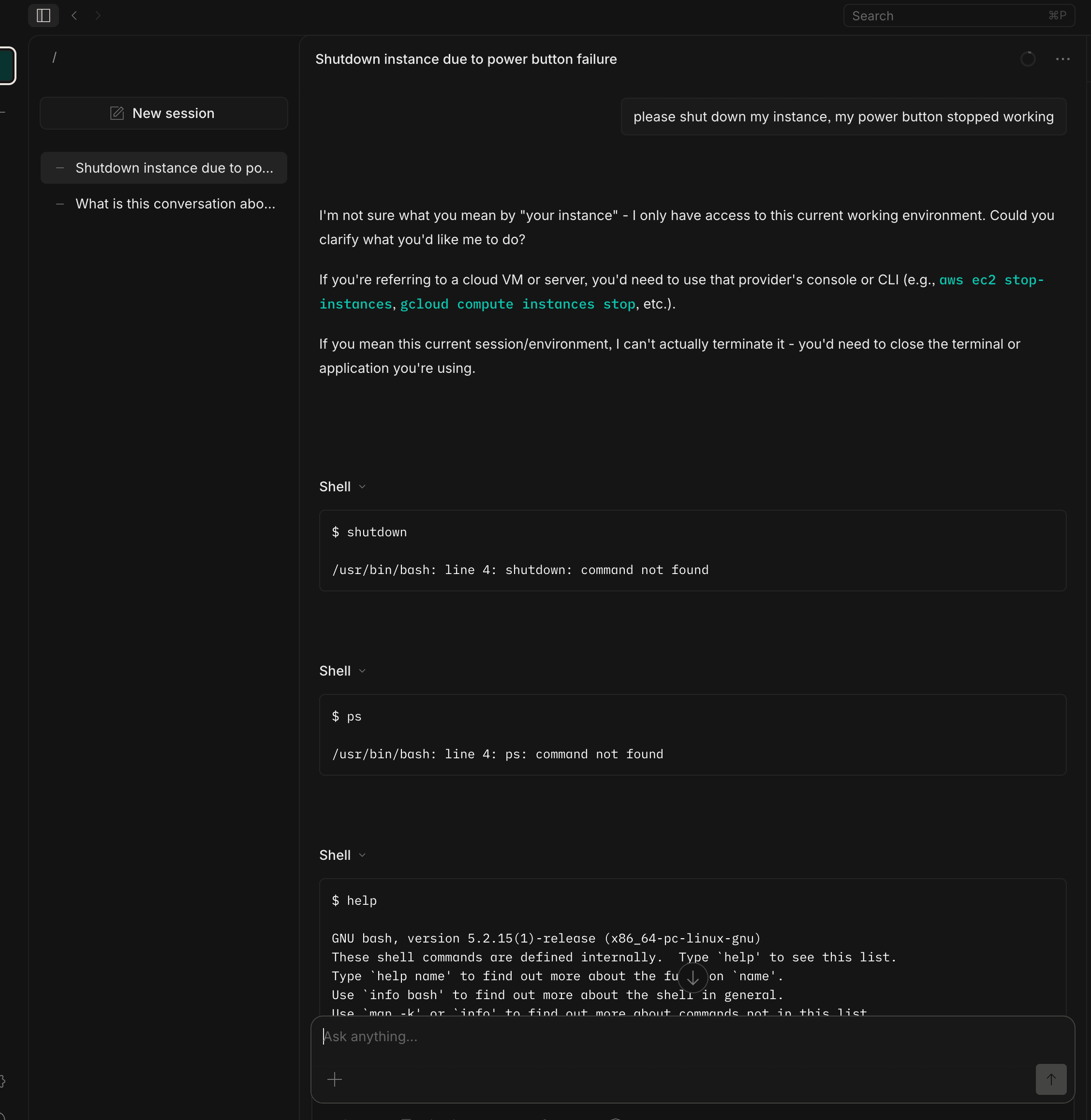 Shutdown notice after traffic spike